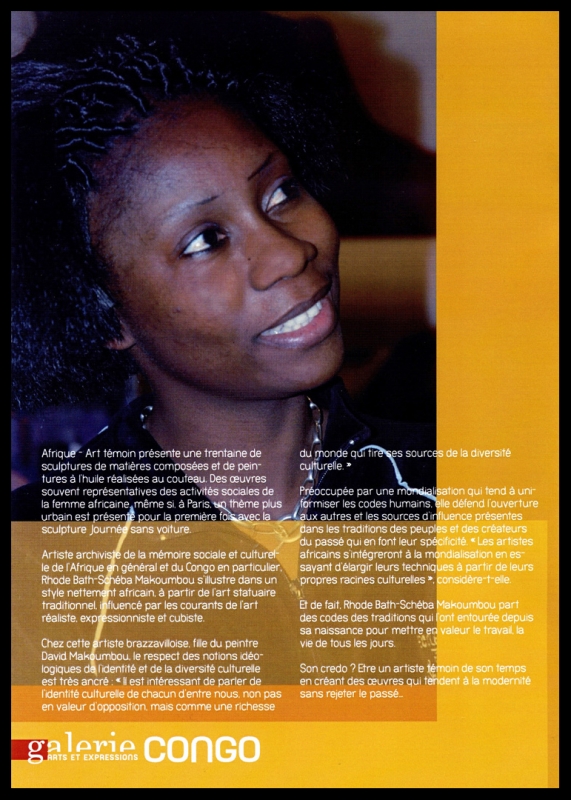 Rhode Makoumbou dans «Afrique-Art témoin» (ven 06 fév 2009) • Coupure 2/8