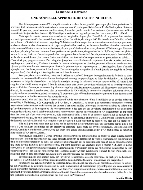 Rhode Makoumbou dans «Rencontre Internationale d’Art Singulier» (mer 08 jun 2011) • Coupure 4/4