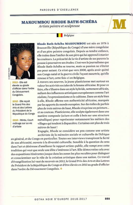 Rhode Makoumbou in «Gotha Noir d'Europe 2016-2017» van Club Efficience (jan 2016) • Knipsel 2/2