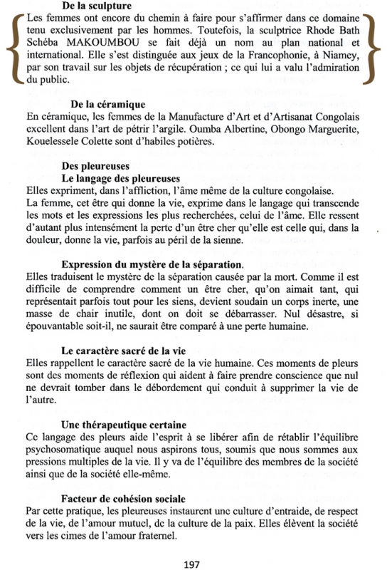 Rhode Makoumbou in «La place et le rôle des femmes dans la société congolaise» van Yvette Lucie Lebondzo (feb 2011) • Knipsel 4/4