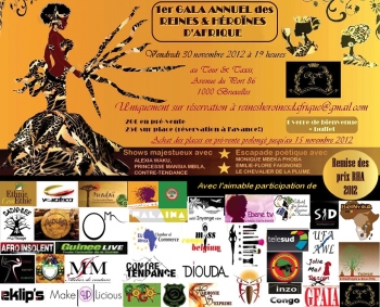 «1er Gala annuel des Reines et Héroïnes d’Afrique» @ Salle Bodega, Brussel, België (November 2012)