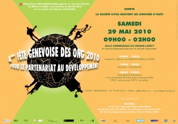 «4ème Fête Genevoise des ONG pour le Partenariat au Développement» @ Salle communale du Grand-Lancy, Grand-Lancy, Suisse (Mai 2010)