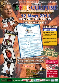 «Afri-Culture» @ Centre Culrurel de Couillet, Charleroi, België (Maart 2011)