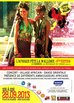 «L’Afrique fête la Wallonie : 8ème édition - À l’honneur : La République du Congo» @ Place du Manège, Charleroi, België (September 2013)