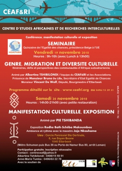 «Séminaire - Genre, Migration et Diversité Culturelle» @ Cercle paroissial Sainte Gertrude, Brussel, België (November 2010)