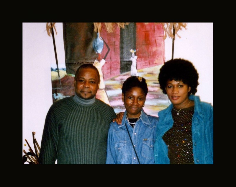 25 juni 2005 › Doudou Adoula (animateur du groupe congolais Zaïko Langa Langa), Rhode Makoumbou et Fayila Boendi (chanteuse).