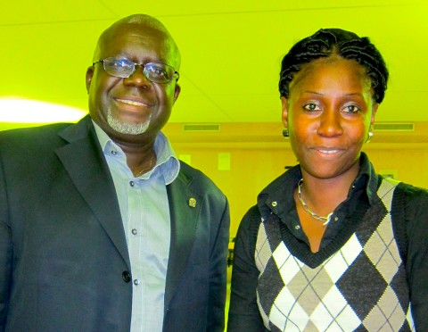 18 septembre 2010 › Jean-Maurille Ouamba (doyen de la Faculté des Sciences de l'Université Marien Ngouabi de Brazzaville) et Rhode Makoumbou.