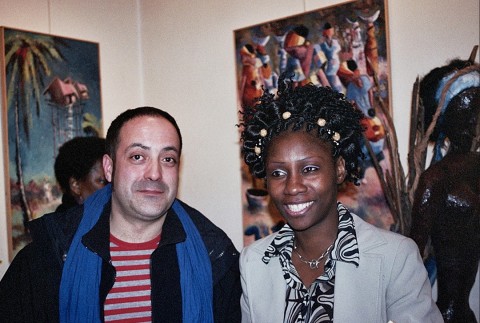 07 maart 2008 › Jesus Ahedo (Galerie Kalao, Bilbao) et Rhode Makoumbou.