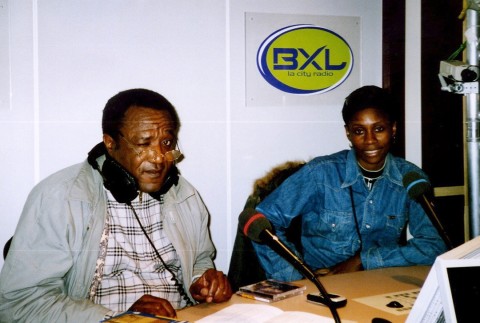 13 octobre 2005 › L'acteur et journaliste Dieudonné Kabongo et Rhode Makoumbou.