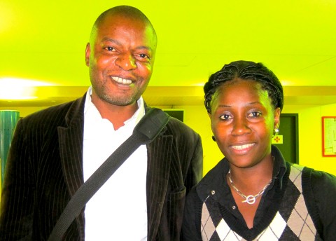 18 september 2010 › L'écrivain-éditeur congolais (RDC) Victor Kathémo et Rhode Makoumbou.