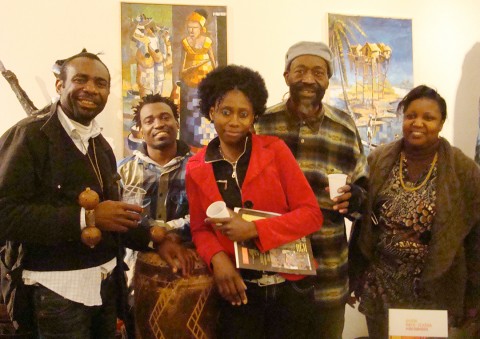 28 november 2009 › Rhode Makoumbou en compagnie d'amis congolais Abel Mansia, Fredy Massamba et Rifi Kythouka.