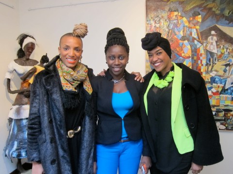 17 octobre 2012 › Rhode Makoumbou en compagnie des stylistes Cerina et Yvoire de Rosen.