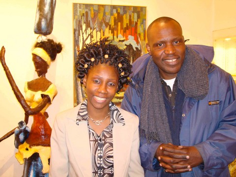 07 mars 2008 › Rhode Makoumbou et Dominique Aubin-Blaise Boyamba.