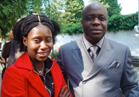 13 juin 2009 › Rhode Makoumbou et l'Ambassadeur de la République du Congo Roger Julien Menga.
