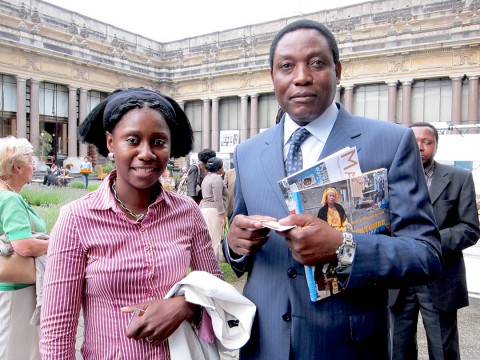 10 juni 2010 › Rhode Makoumbou et l'Ambassadeur du Congo (RDC) Henri Mova Sakanyi.