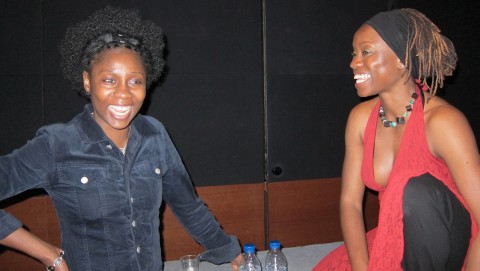 09 avril 2011 › Rhode Makoumbou et la danseuse congolaise Rufine Woté.