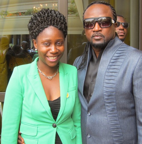 17 juillet 2013 › Rhode Makoumbou et le chanteur Werrason Ngiama (leader du groupe Wenge Musica Maison Mère).