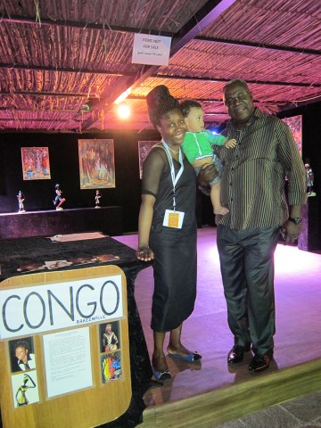 09 april 2013 › Rhode Makoumbou et le Directeur général du Fespam (Festival Panafricain de Musique) Dieudonné Moyongo.