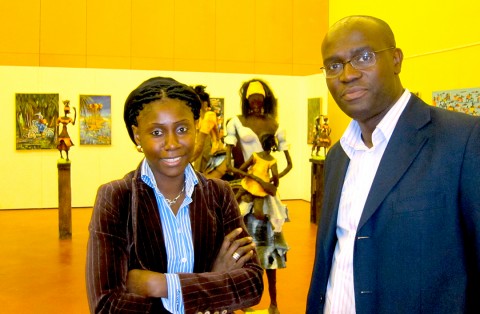 16 september 2010 › Rhode Makoumbou et Maixent Loubassou (président de L'Association des Stagiaires et Étudiants Congolais de Picardie).