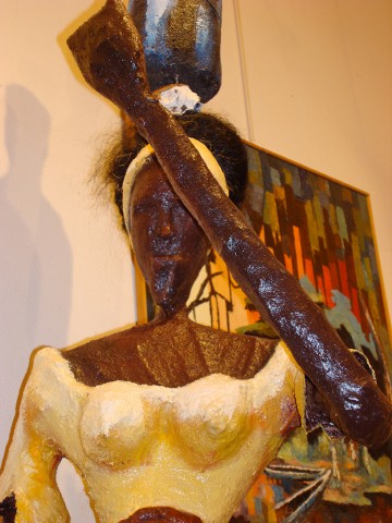 Rhode Makoumbou › Detail: «La porteuse d'eau au village» (2008) • ID › 76