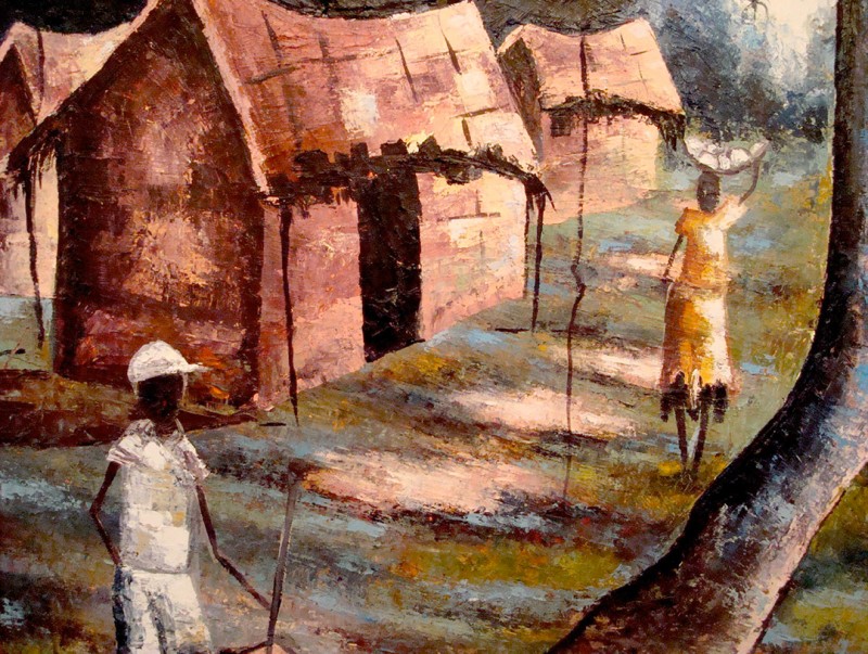 Rhode Makoumbou › Détail : «Le village» (2005)