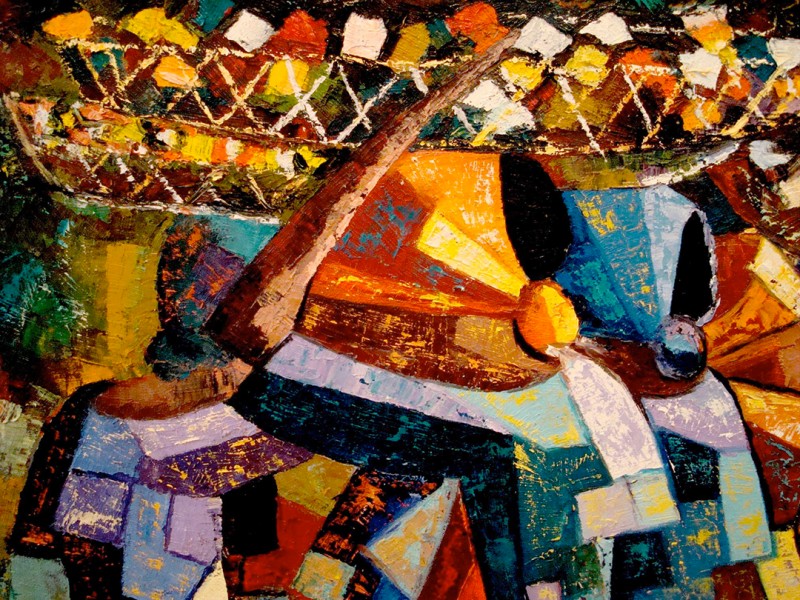 Rhode Makoumbou › Detail: «Mouvement du marché» (2002)