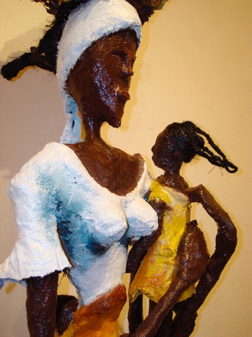 Rhode Makoumbou › Detail: «Retour au village avec les enfants» (2008) • ID › 74