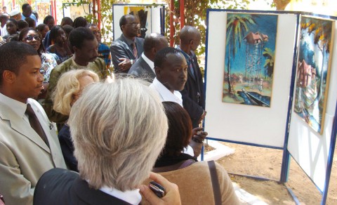 13 mai 2008 › Délégation conduite à la Biennale Dak'Art 2008 par Mame Birame Diouf et Ousseynou Wade.