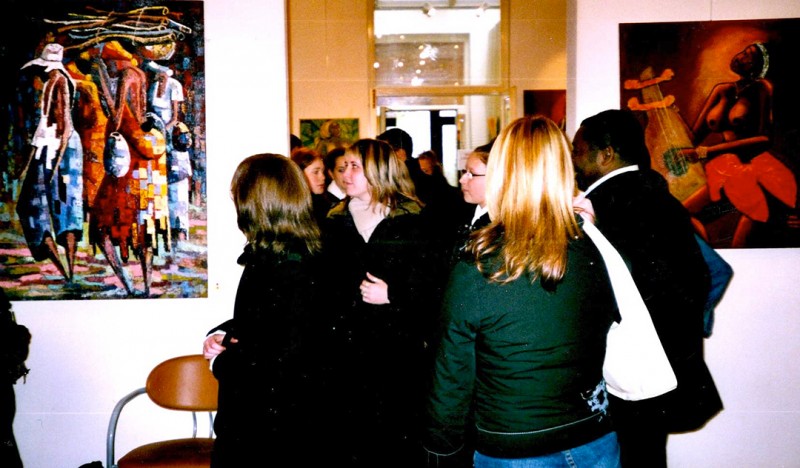 05 november 2004 › Vernissage de l'exposition en duo de Leticia Mahoungou Crolle et Rhode Makoumbou.
