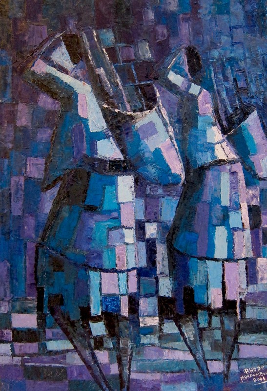 Rhode Makoumbou › Peinture : «Les mponzis la nuit» (2011)