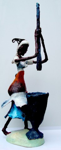 Rhode Makoumbou › Sculpture : «La pileuse (1)» (2007) • ID › 3