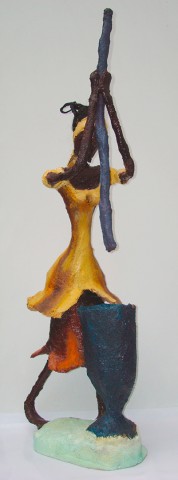 Rhode Makoumbou › Sculpture : «La pileuse (2)» (2007)