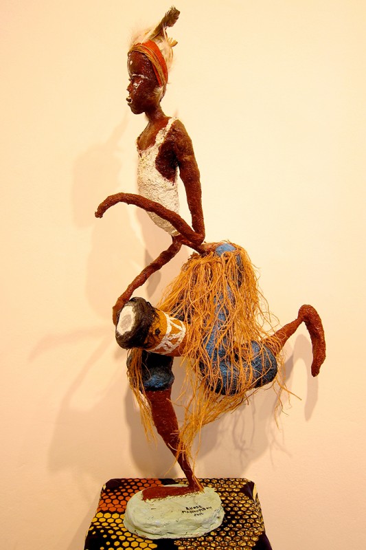Rhode Makoumbou › Sculpture : «Le batteur de tam-tam» (2013)