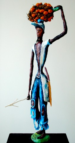 Rhode Makoumbou › Beeldhouwwerk: «Le chasseur» (2005)