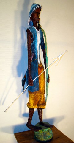 Rhode Makoumbou › Sculpture : «Le chasseur» (2005) • ID › 61