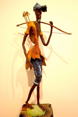 Rhode Makoumbou › Sculpture : «Le chasseur» (2013) • ID › 357