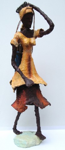 Rhode Makoumbou › Beeldhouwwerk: «Le mponzi (1)» • ID › 29