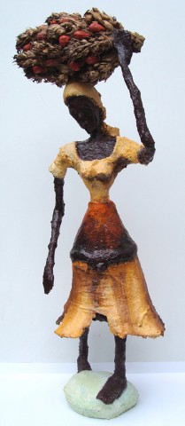 Rhode Makoumbou › Sculpture : «Le régime de noix de palme (1)» (2007)