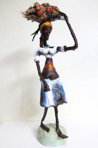 Rhode Makoumbou › Sculpture : «Le régime de noix de palme» (2011)