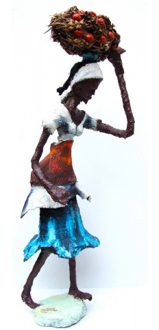 Rhode Makoumbou › Sculpture : «Le régime de noix de palme (7)» (2007) • ID › 125