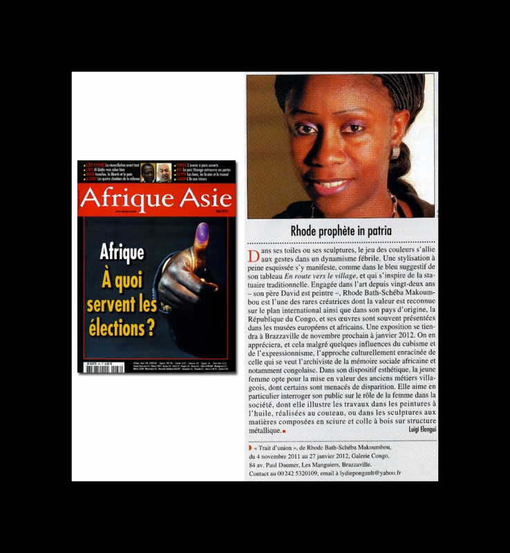 Rhode Makoumbou in «Afrique Asie», tijdschrift n° 66 (mei 2011)
