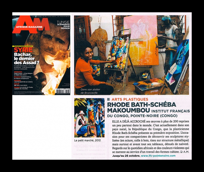 Rhode Makoumbou in «AM - Afrique Magazine», tijdschrift n° 337 (okt 2013)