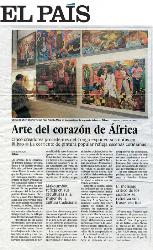 Rhode Makoumbou in «El PaÍs» (za 25 jul 2009)