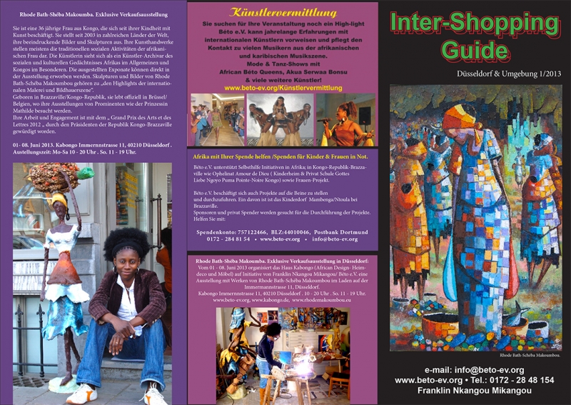 Rhode Makoumbou dans «Inter-Shopping Guide», n° 1 (fév 2013)