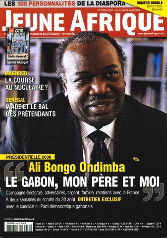 Rhode Makoumbou in «Jeune Afrique», tijdschrift n° 2537 (zo 16 aug 2009)
