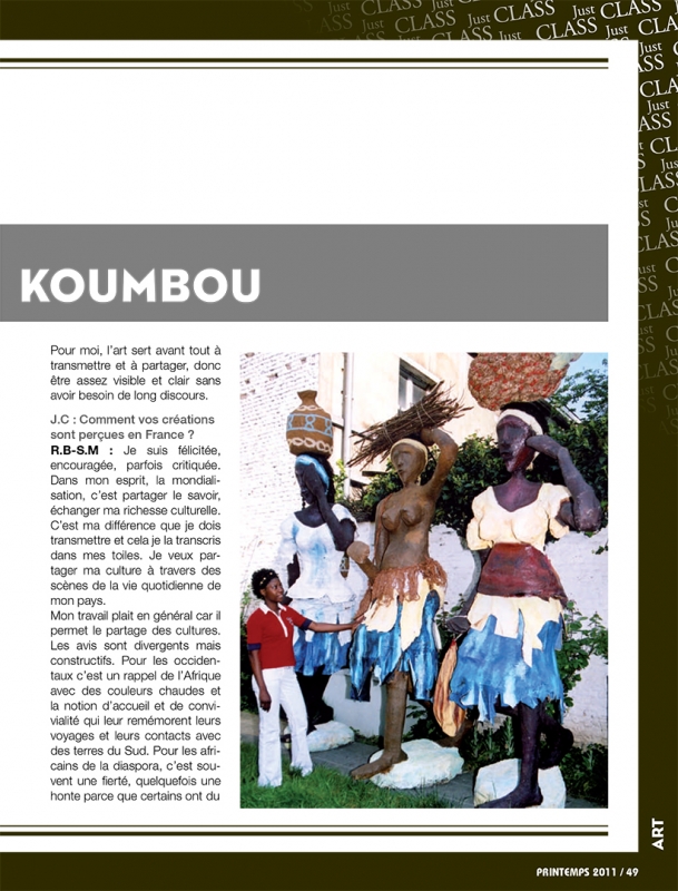 Rhode Makoumbou in «Just Class», tijdschrift n° 8 (jun 2011) • Krantenknipsel 3/5