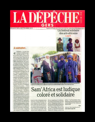 Rhode Makoumbou dans «La Dépêche du Midi» (dim 04 sep 2011)