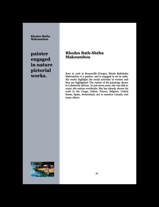 Rhode Makoumbou dans «La lettrine Culture», magazine n° 15 (nov 2012) • Coupure de presse 3/3