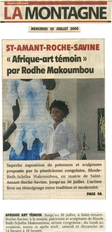 Rhode Makoumbou dans «La Montagne» (mer 19 jui 2006)
