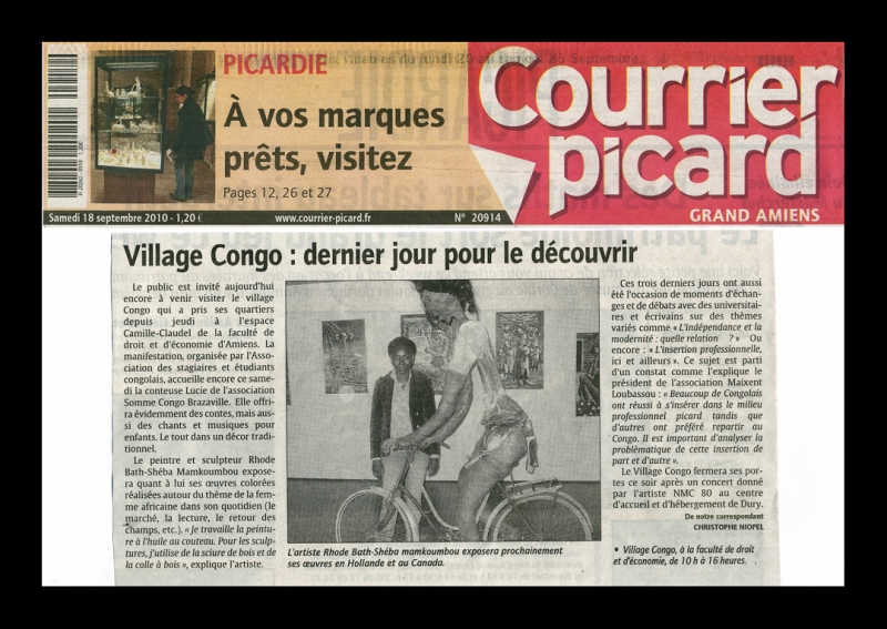 Rhode Makoumbou in «Le Courrier picard», krant n° 20914 (za 18 sep 2010)
